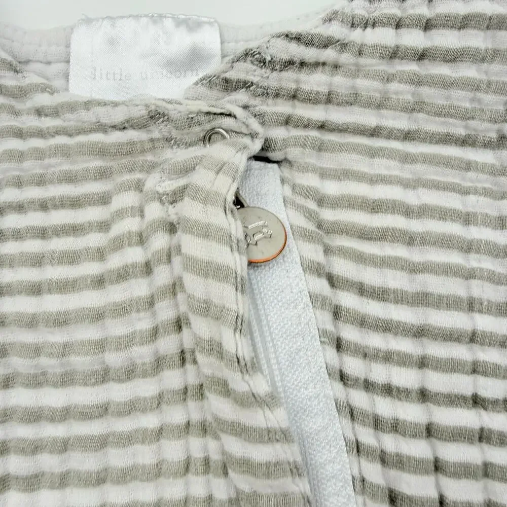 Little Unicorn Gray Striped Muslin Sleepsack Swaddle, 12/18m